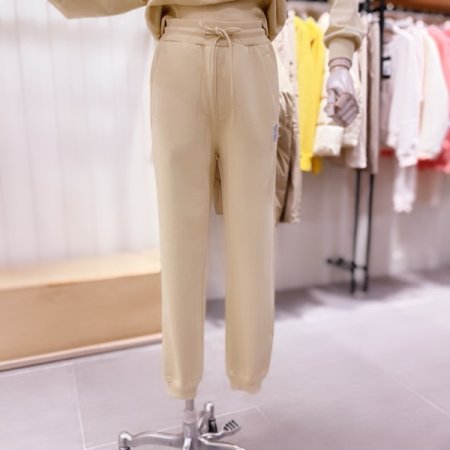 자수 포인트 조거 팬츠