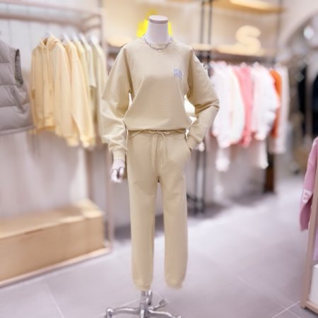 자수 포인트 조거 팬츠