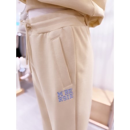 자수 포인트 조거 팬츠