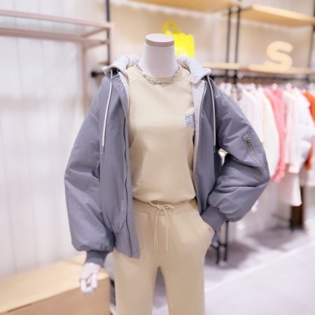 오버핏 패딩 항공 점퍼