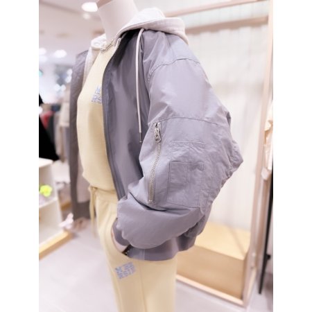 오버핏 패딩 항공 점퍼