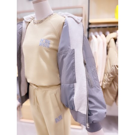 오버핏 패딩 항공 점퍼