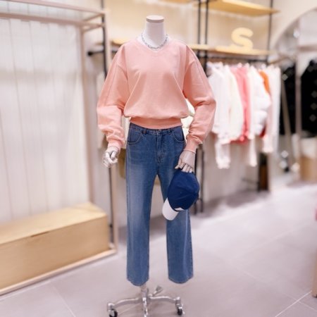 크랍기장 V넥 맨투맨