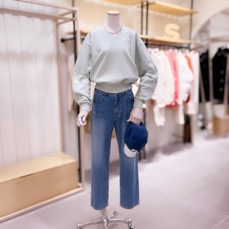 크랍 V넥 맨투맨