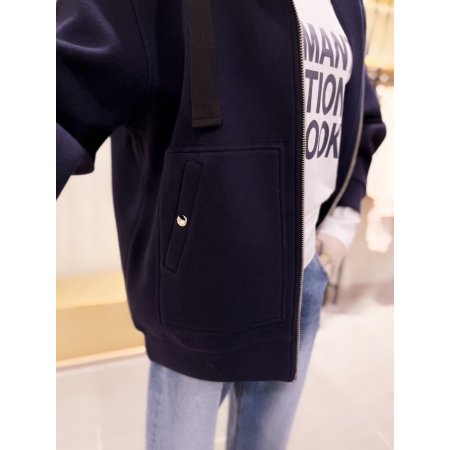 M와펜 사각포켓 하프기장 후드집업