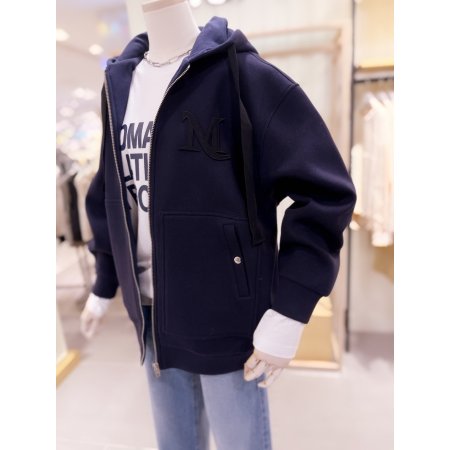 M와펜 사각포켓 하프기장 후드집업