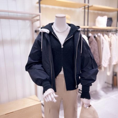 후드 탈착 단면립 항공점퍼