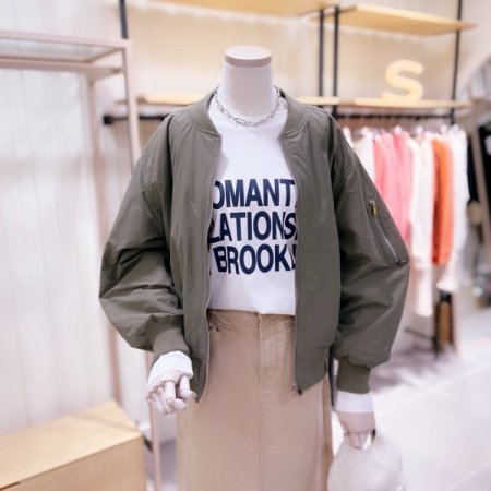 하이넥 집업 블루종