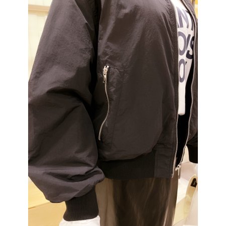 하이넥 집업 블루종