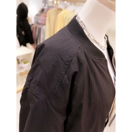 하이넥 집업 블루종