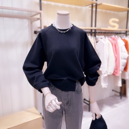 사선 지퍼 포인트 티셔츠