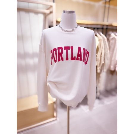PORTLAND 후로피 루즈핏 맨투맨