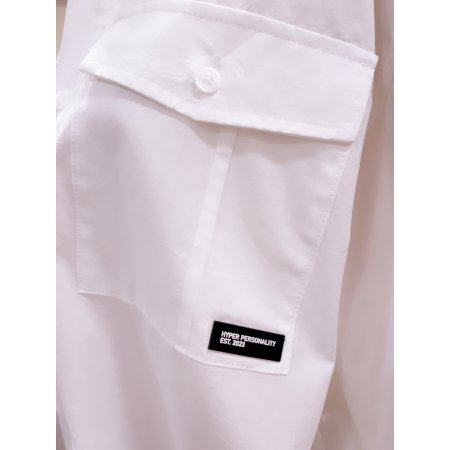 아웃포켓 크롭 셔츠