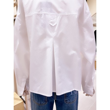 아웃포켓 크롭 셔츠