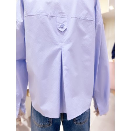 아웃포켓 크롭 셔츠