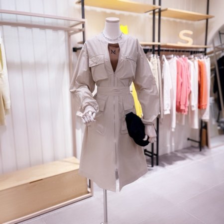 4포켓 벨티드 점퍼 원피스