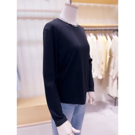 절개 비대칭 포인트 티셔츠