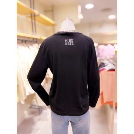 절개 비대칭 포인트 티셔츠