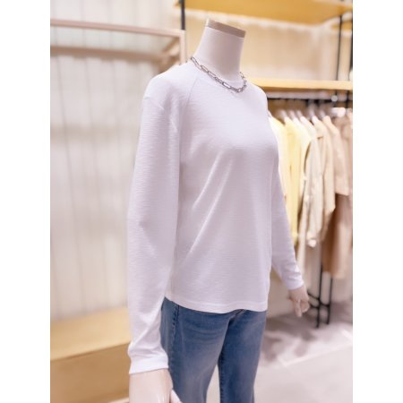 밑단 절개 비대칭 티셔츠