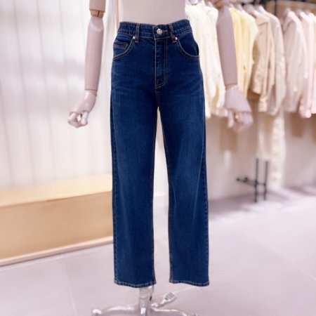 앞트임 일자 슬림핏 데님 팬츠