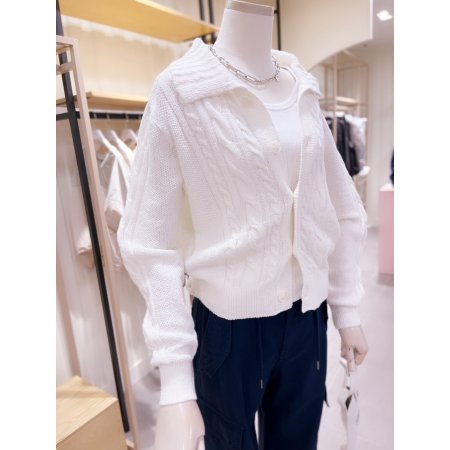 케이블 카라 가디건