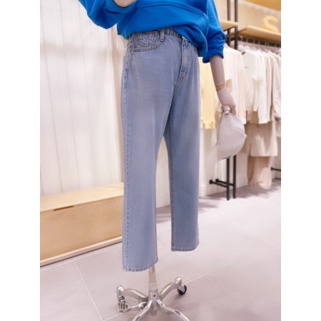 세미 배기 스탠다드핏 데님 팬츠