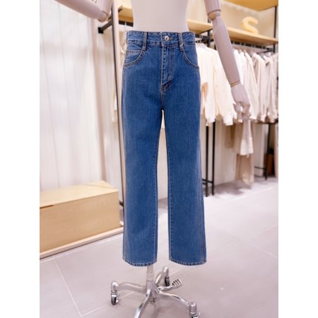 패널포인트 테이퍼드핏 데님 팬츠