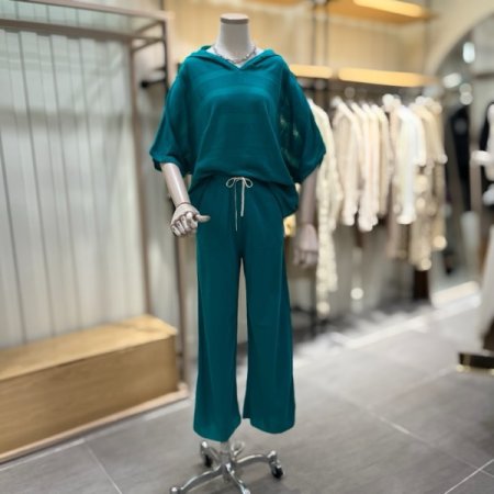 9부 일자 FIT 니트 바지