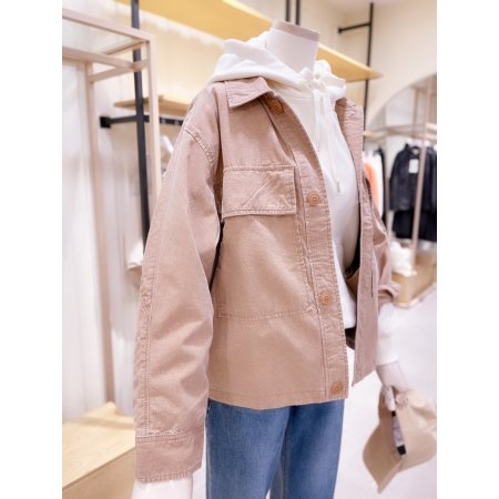 포켓 슬랍 셔츠 자켓