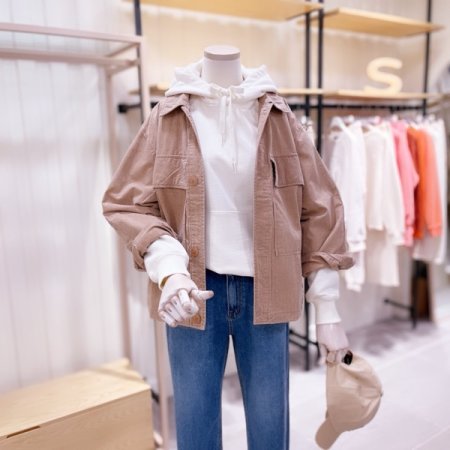 아웃포켓 슬랍 셔츠 자켓