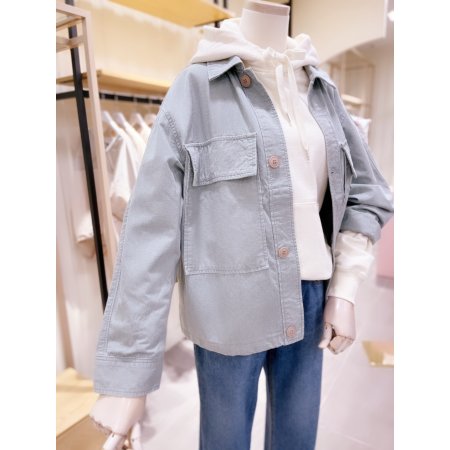 아웃포켓 슬랍 셔츠 자켓