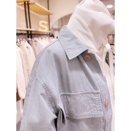 아웃포켓 슬랍 셔츠 자켓