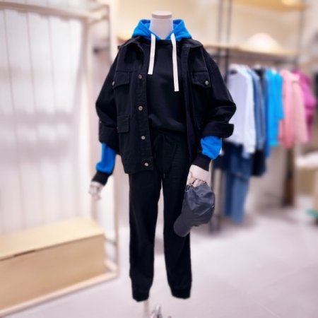 절개 4포켓 면 워싱자켓