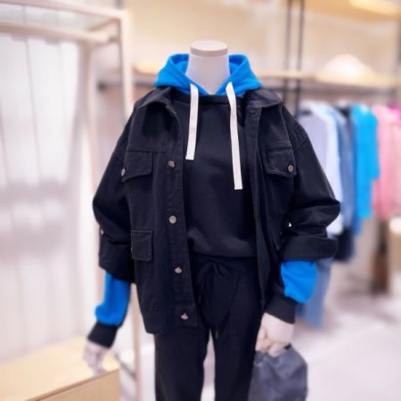 절개 4포켓 면 워싱자켓