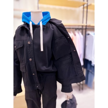 절개 4포켓 면 워싱자켓