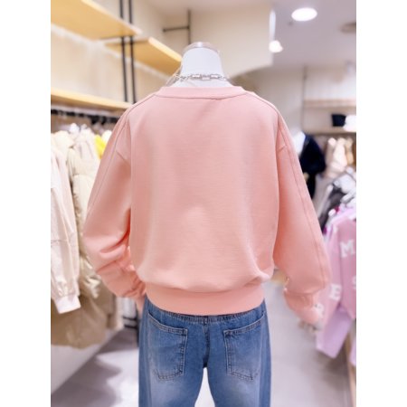 V넥 크랍 맨투맨