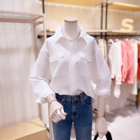 아웃포켓 카라 셔츠