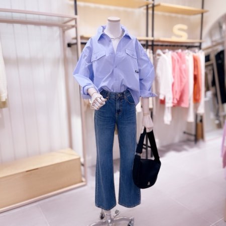 아웃포켓 카라 셔츠