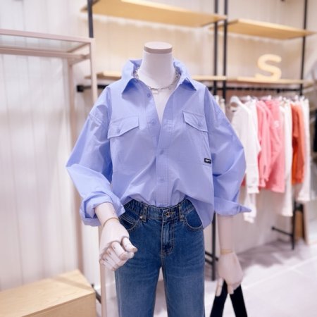 아웃포켓 카라 셔츠