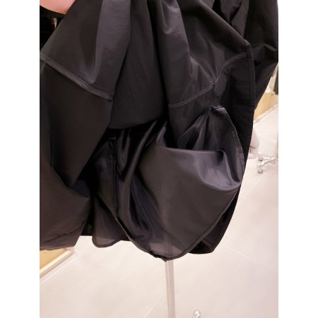 사이드 지퍼포켓 허리울밴딩 풀 스커트