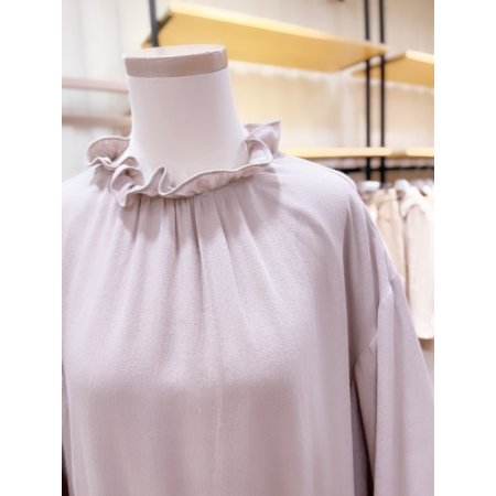 네크러플 루즈핏 7부소매 원피스