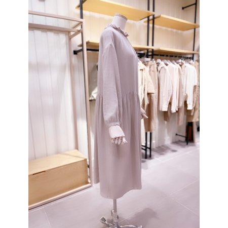 네크러플 루즈핏 7부소매 원피스