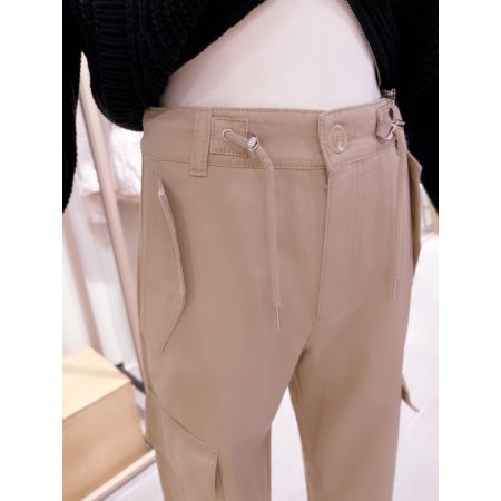 포켓 스트링 스트레이트 팬츠