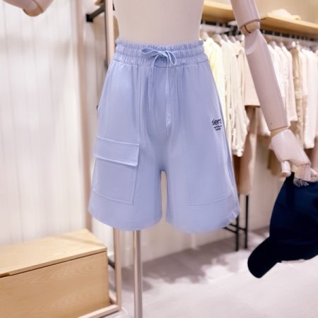 자수 허리스트링 반바지