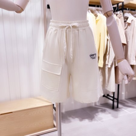 자수 허리스트링 반바지