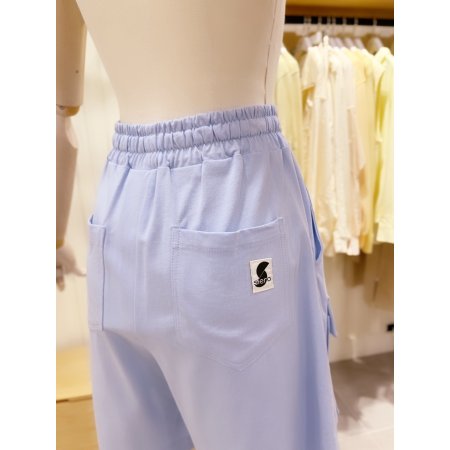 자수 허리스트링 반바지