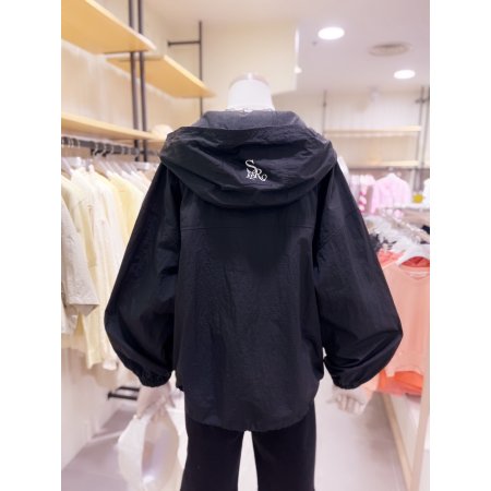 후드 배색 루즈핏 아노락 점퍼