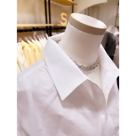 어깨셔링 오버핏 민소매 셔츠