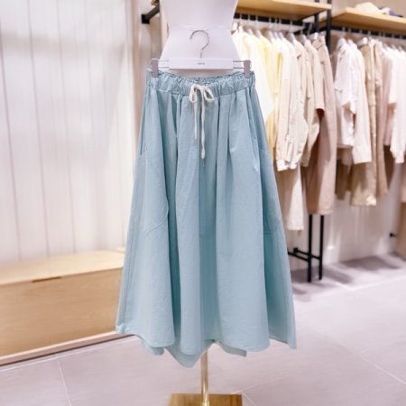 사선 포켓 밴딩 스커트