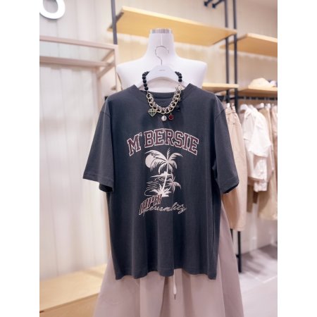 팜트리 프린트 반팔 티셔츠